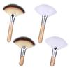 4 PCS facial brushes Esthetician, Mask Brushes for Facials Fluffy Fan Brushes for Facials, Face Makeup Brush with Long and Short Handle for Loose Powder Blush view 1