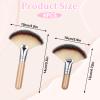 4 PCS facial brushes Esthetician, Mask Brushes for Facials Fluffy Fan Brushes for Facials, Face Makeup Brush with Long and Short Handle for Loose Powder Blush view 2