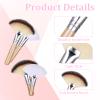 4 PCS facial brushes Esthetician, Mask Brushes for Facials Fluffy Fan Brushes for Facials, Face Makeup Brush with Long and Short Handle for Loose Powder Blush view 3