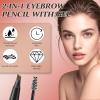 2-in-1 Eyebrow Pencil with Gel,2025 NEW Waterproof Magic Eyebrow Pencil,Dual-Ended 3D Microblading Eyebrow Pen with 4 Tip & Eyebrow Brush, Makeup Long-Lasting Eyebrow Pen for Women (4PCS) view 4