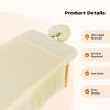 4 Sets Premium Microfiber Massage Table Sheets Set, 3 Piece Set Soft Massage Table Cover, Ultra-Light Massage Sheets Sets Include Flat Sheet, Fitted Sheet, and Fitted Face Rest Cover, Beige view 4