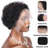Short Curly Human Hair Wigs for Black Women Pixie Cut Wig Human Hair 13X1 HD Lace Front Bob Wigs Pre Plucked with Baby Hair Curly Wig Human Hair Transparent Pixie Wig 150% Density (#1B Nature Black) view 2