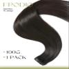 Frodio Clip Ins Hair Extensions Black: Remy Real Human Hair Pu Seamless Silk Long Straight Invisible Full Thick Virgin Brazilian Jet Black Natural Color Beauty For Women Can Be Body Wave 100g 7 Piece view 3