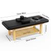 pouseayar Stationary Massage Table Treatment Clincal Beauty Bed/PU Spa Bed, 31.5 Inchs Wide PU Leather - Black view 2