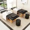 pouseayar Stationary Massage Table Treatment Clincal Beauty Bed/PU Spa Bed, 31.5 Inchs Wide PU Leather - Black view 4