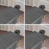 4 Sets Premium Microfiber Massage Table Sheets Set, 3 Piece Set Soft Massage Table Cover, Ultra-Light Massage Sheets Sets Include Flat Sheet, Fitted Sheet, and Fitted Face Rest Cover, Grey view 1