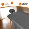 4 Sets Premium Microfiber Massage Table Sheets Set, 3 Piece Set Soft Massage Table Cover, Ultra-Light Massage Sheets Sets Include Flat Sheet, Fitted Sheet, and Fitted Face Rest Cover, Grey view 2