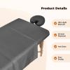 4 Sets Premium Microfiber Massage Table Sheets Set, 3 Piece Set Soft Massage Table Cover, Ultra-Light Massage Sheets Sets Include Flat Sheet, Fitted Sheet, and Fitted Face Rest Cover, Grey view 4