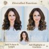 BARSDAR Black Mix Blonde Loose Wavy + Beach Wavy Clip in Hair Extensions view 4