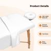 4 Sets Premium Microfiber Massage Table Sheets Set, 3 Piece Set Soft Massage Table Cover, Ultra-Light Massage Sheets Sets Include Flat Sheet, Fitted Sheet, and Fitted Face Rest Cover, White view 4