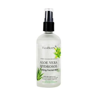 MAHANT Refreshing Aloe Vera Face & Hair Mist | Steam-Distilled Hydrosol | Lightweight Daily Toner & Scalp Mist | Gently Cools & Revives Appearance