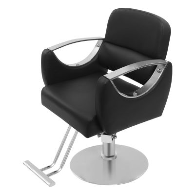 Artist Hand Salon Chair, 360 Swivel Hydraulic Barber Chair Hair Beauty Salon Equipment Barber Styling Chair Tattoo Chair Salon & Spa Chairs for Hair Stylist Women Man (BlackSilver)