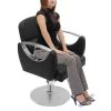 Artist Hand Salon Chair, 360 Swivel Hydraulic Barber Chair Hair Beauty Salon Equipment Barber Styling Chair Tattoo Chair Salon & Spa Chairs for Hair Stylist Women Man (BlackSilver) view 3