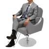 Artist Hand Salon Chair, 360 Swivel Hydraulic Barber Chair Hair Beauty Salon Equipment Barber Styling Chair Tattoo Chair Salon & Spa Chairs for Hair Stylist Women Man (GreySilver) view 3