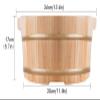 A1DFDFGOQSFG Wooden Foot Basin,Wood Foot Tub, Wooden Foot Basin Wooden Foot Basin,Solid Cedar Wood Foot Basin Tub Bucket for Foot Bath,Pedicure Bowl Spa Massage Wooden Foot Tub, view 2