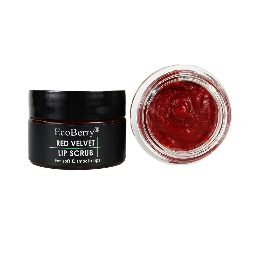 MAHANT Red Velvet Lip Scrub  Gentle Exfoliation for Smooth, Soft-Looking Lips  Sugar-Based Polish with Hydrating Formula