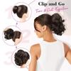 Bun, Ladies Fluffy Hair Claw Clip for Voluminous Ponytail & Bun Versatile & Stylish Hair Accessory for Women(White) view 3