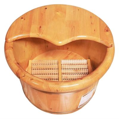 A1DFDFGOQSFG Wooden Foot Basin,Wood Foot Tub, Wooden Foot Basin Foot Tub,Cedar Foot Bath Barrel,Wooden Foot Washing Tub Thicken Solid Wood Pedicure Barrel, (OneColor)
