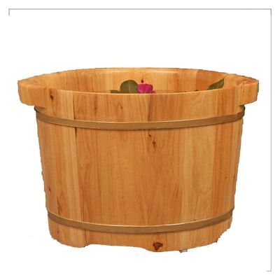 A1DFDFGOQSFG Wooden Foot Basin,Wood Foot Tub, Wooden Foot Basin Foot Tub - Wooden Foot Bath Barrel Household Foot Tub Thick Chinese Fir Wood, Green (Green)