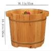 A1DFDFGOQSFG Wooden Foot Basin,Wood Foot Tub, Wooden Foot Basin Foot Tub - Wooden Foot Bath Barrel Household Foot Tub Thick Chinese Fir Wood, Green (Green) view 2