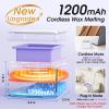 SUBAY Nose Wax Kit, Cordless Mini Wax Warmer for Ear Eyebrow Hair Removal, Waxing Kit for Women Men with 100g Beads, 6 Nose Sticks, 6 Applicators, Storage Bag, Rechargeable Machine for Face Waxing view 2