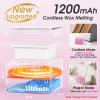 Nose Wax Kit Men, Cordless Mini Wax Warmer for Eyebrow Ear Hair Removal, Waxing Kit for Women Men with 100g Beads, 6 Applicators, 6 Nose Sticks, Storage Bag, Waxer Melter Machine for Home Travel Use view 2