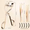 3-in-1 Professional Eyelash Curler Kit  Salon-Perfect Lashes at Home!Includes: Eyelash Curler (w/Replacement Pad), Eyebrow Tweezers & Curved Applicator Toolr  Travel-Friendly & Pain-Free (Gold) view 2