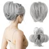 Bun, Voluminous Heat-Resistant Women's Bun Ponytail Hair Accessory for Women(Light gray) view 1
