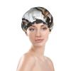 Animals Goat Shower Cap For Women Reusable Double Layers Bathing Bath Cap Hair Caps Waterproof Elastic Band Ladies Spa Salon Shower Hat Hair Caps view 3
