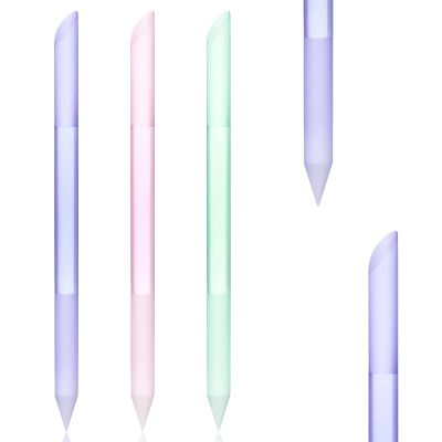 3Pcs Glass Cuticle Pusher, Dual-Ended Crystal Manicure Sticks Professional Fingertip Precision Filing Cuticle Remover Tools for Nail Care Polishing
