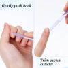3Pcs Glass Cuticle Pusher, Dual-Ended Crystal Manicure Sticks Professional Fingertip Precision Filing Cuticle Remover Tools for Nail Care Polishing view 3