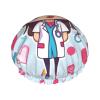 Cute Nurse Shower Cap For Women Reusable Double Layers Bathing Bath Cap Hair Caps Waterproof Elastic Band Ladies Spa Salon Shower Hat Hair Caps view 1