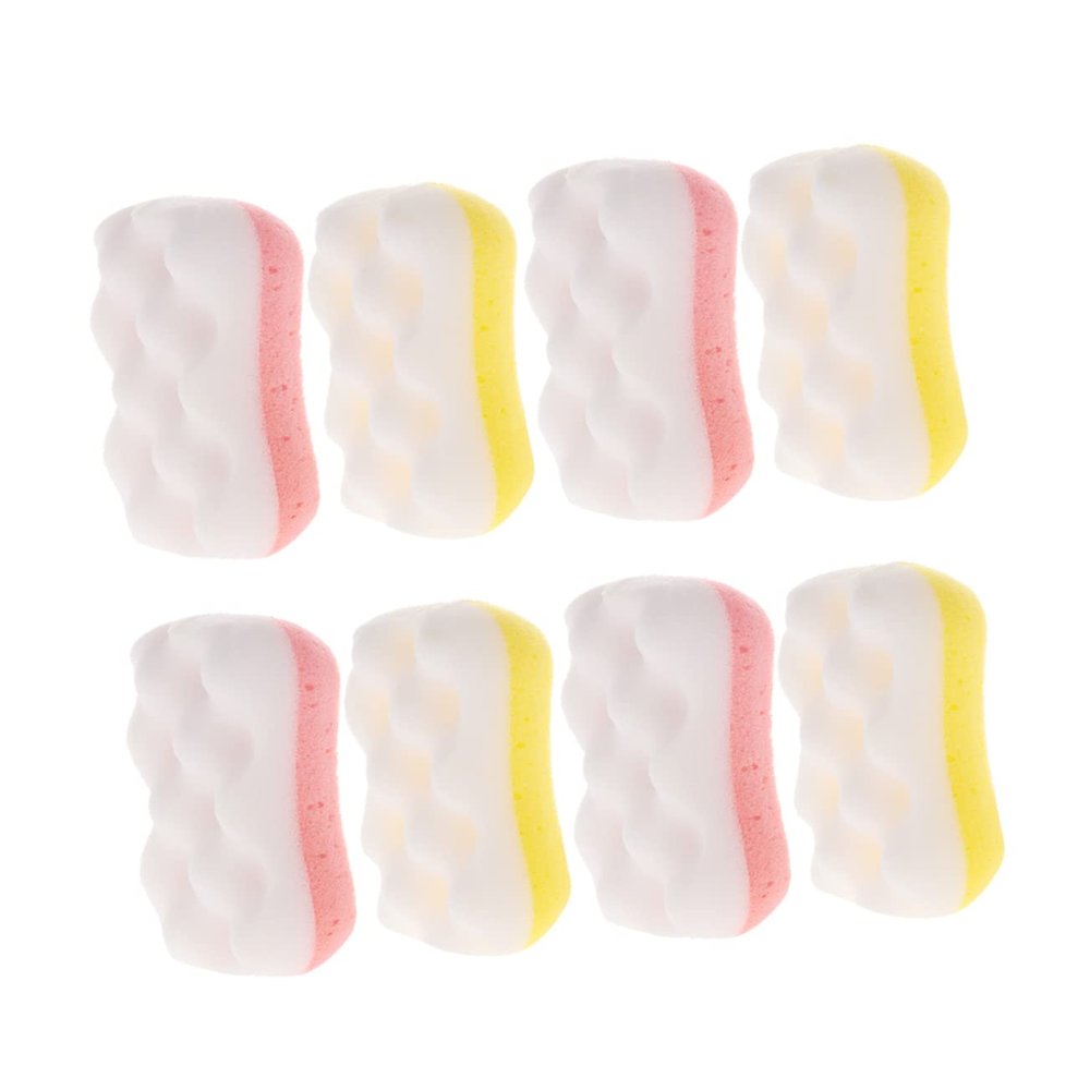VICASKY Deep Cleansing Exfoliator 8pcs Bath Sponges Shower Scrubbers for Skin Care