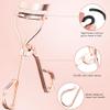 3-in-1 Professional Eyelash Curler Kit  Salon-Perfect Lashes at Home!Includes: Eyelash Curler (w/Replacement Pad), Eyebrow Tweezers & Curved Applicator Toolr  Travel-Friendly & Pain-Free (Rosegold) view 3