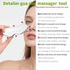 annrose 3-in-1 Stainless Steel Facial Massage Set, Face Roller, Gua Sha Tool, Eye Cream Applicator, Silver,Gifts for Women and Girl view 3