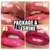 4 Colors Moisturizing Lip Oil Set, Big Brush Head Hydrating Lip Glow Oil, Shiny Moisturizing Lip Gloss, Nourishing & Non-Sticky Long Lasting Fresh Transparent Tinted Plumping Lip Oil- Set A view 2