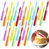 24pcs Jar Spatula,Silicone Jar Scraper with Long Handle,Jam Spreader Cake Cream Butter Spatulas, Silicone Spatula Waxing Applicator for Home Salon Body Use view 1