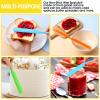 24pcs Jar Spatula,Silicone Jar Scraper with Long Handle,Jam Spreader Cake Cream Butter Spatulas, Silicone Spatula Waxing Applicator for Home Salon Body Use view 4