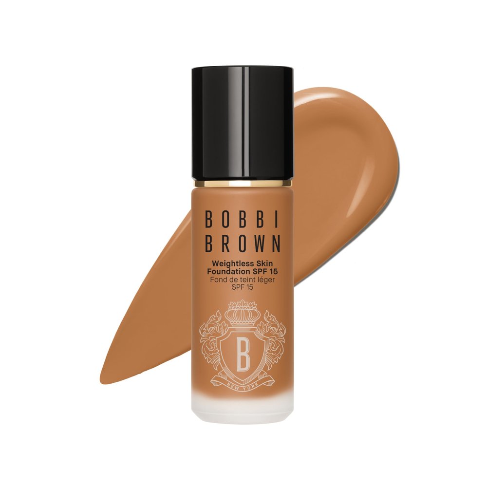Bobbi Brown Weightless Skin Foundation SPF 15 | Oil-Controlling, 24-Hour Hydrating Foundation, Medium Coverage| Natural Matte Finish, 1 Fl Oz, Cool Golden
