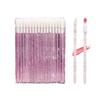 50PCS Disposable Crystal Lip Brushes - Premium Pink Lip Gloss Applicator Wands with Soft Cotton Tips, Portable Makeup Tools for Lipstick/Gloss Application view 1
