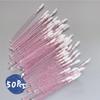 100PCS Disposable Crystal Lip Brushes - Premium Pink Lip Gloss Applicator Wands with Soft Cotton Tips, Portable Makeup Tools for Lipstick/Gloss Application view 3