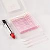 100PCS Disposable Crystal Lip Brushes - Premium Pink Lip Gloss Applicator Wands with Soft Cotton Tips, Portable Makeup Tools for Lipstick/Gloss Application view 4