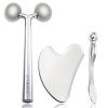 Annarose Face Roller Massager Skin & Gua Sha Facial Tools Stainless Steel, Facial Massage Skin Carefor Face Neck Body, Reduce Puffiness Remove Wrinkles, Valentines Gift for Women view 1