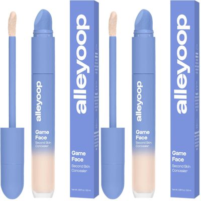 Alleyoop Game Face Concealer Makeup, Lightweight to Medium Buildable Coverage Under Eye Concealer, For Blemishes, Crease-proof and Hydrating with Aloe Stem Cell, Smooth Second Skin Finish - Superstar