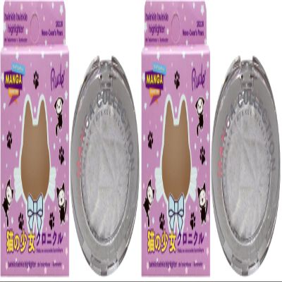 Manga Collection Twinkle Twinkle Highlighter - Neko-Chans Paws by Rude Cosmetics for Women - 0.14 oz Highlighter (Pack of 2)