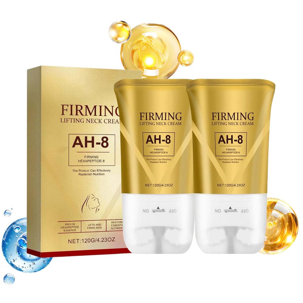 AEEHFENG New Ah-8 Firming Neck Cream, Advanced Neck Firming and Tightening Cream, Neck Firming Cream Tightening Lifting Sagging Skin, Natural Ingredients for All Skin Types (2 Pack)