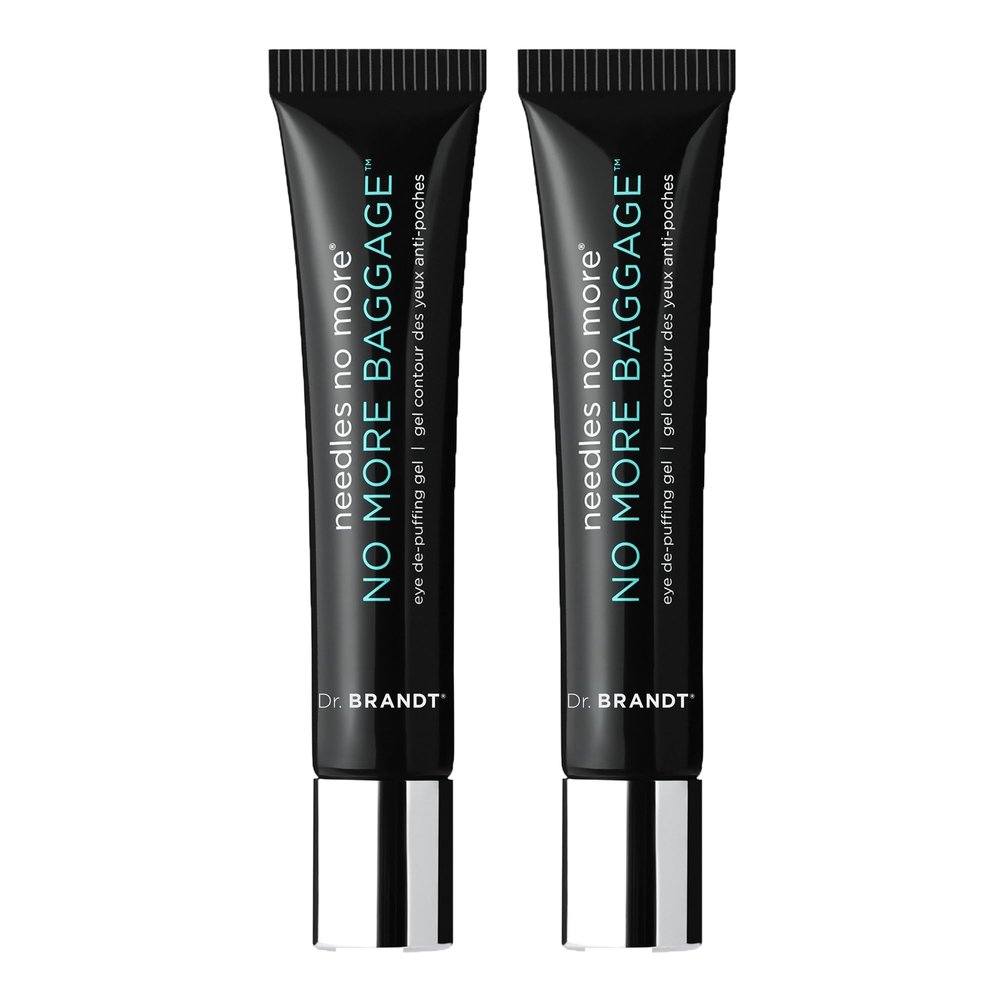 Dr. Brandt Needles No More, No More Baggage - 0.5 oz, Pack of 2 - Minimizes Under-Eye Bags, Puffiness & Dark Circles