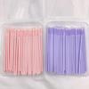100-Pack Micro Cotton Swabs for Eyelash Extensions | 2mm Cotton Tip Applicators - Adjustable Makeup Brushes for Eyelash Glue, Cleansing & Detailing (Pink) view 4