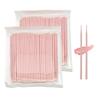 200-Pack Micro Cotton Swabs for Eyelash Extensions | 2mm Cotton Tip Applicators - Adjustable Makeup Brushes for Eyelash Glue, Cleansing & Detailing (Pink) view 1