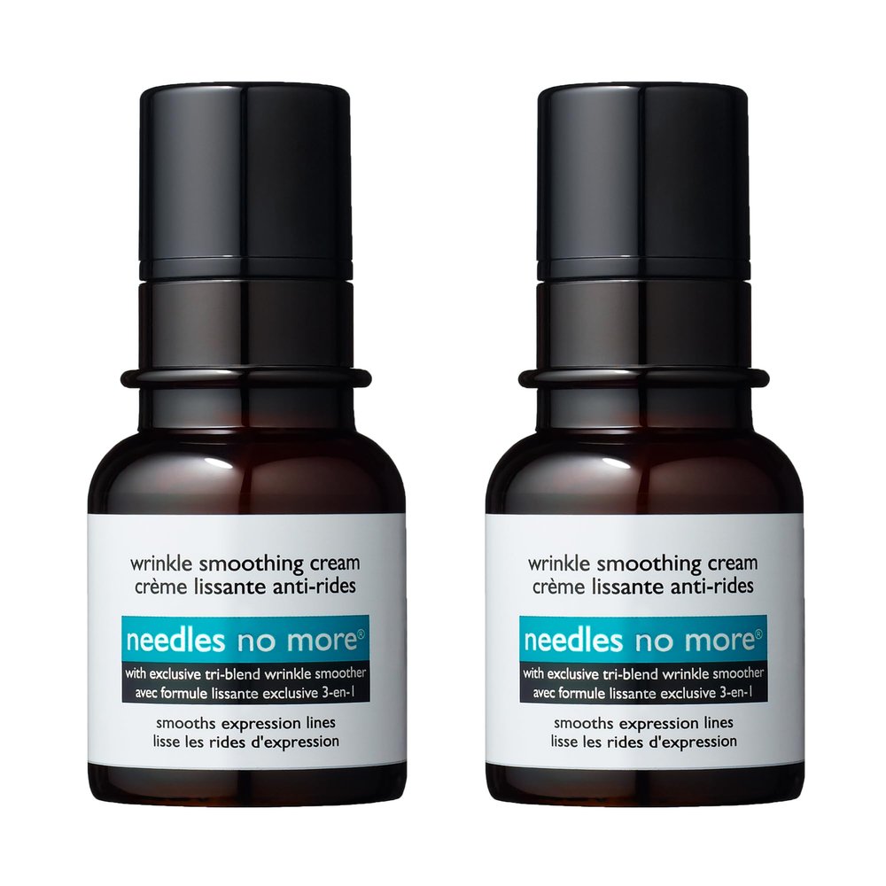 Dr. Brandt Needles No More Wrinkle Smoothing Cream - Smooths Expression Lines, Firms & Protects the Skin - 0.5 oz, Pack of 2